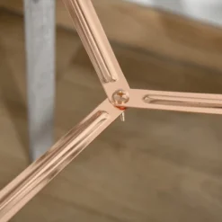 HOMCOM Vintage Tripod Floor Lamp, Height Adjustable Nautical Spotlight With Wood Legs, E12 Lamp Base For Living Room, Bedroom, Gray And Rose Gold -Famous Lighting Store GUEST 01e0d15e d0ba 4f73 a2e7 aafb454f7852