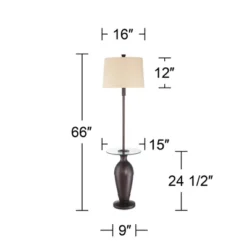 Regency Hill Fallon Rustic Industrial Floor Lamps With Tray Table 66" Tall Set Of 2 Bronze Hammered USB And Outlet Oatmeal Shade For Living Room House 8 Regency Hill Fallon Rustic Industrial Floor Lamps With Tray Table 66" Tall Set Of 2 Bronze Hammered USB And Outlet Oatmeal Shade For Living Room House -Famous Lighting Store GUEST 01e6dfce ab70 47e8 a232 59eedf84a6a9