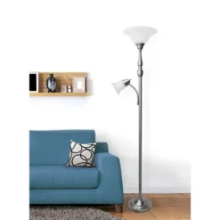 71" 3-way 2 Light Mother Daughter Floor Lamp Brushed Nickel - Elegant Designs 5 71" 3-way 2 Light Mother Daughter Floor Lamp Brushed Nickel - Elegant Designs -Famous Lighting Store GUEST 04d3ff49 90c0 4a0d b896 40525223d1b6