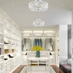 11.5" Olivia Semi-Flush Mount Pendant Metallic Silver - River Of Goods -Famous Lighting Store GUEST 05183a9a f573 4725 84e1 c0e4f324747b