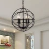 18" X 18" X 14" 5-Light Meila Chandelier Black - Warehouse Of Tiffany