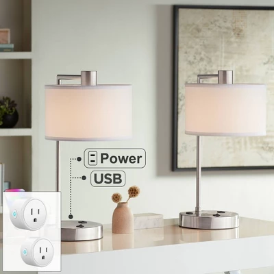360 Lighting Colby Nickel USB Desk Lamps Set of 2 with Smart Socket 360 Lighting Colby Nickel USB Desk Lamps Set Of 2 With Smart Socket -Famous Lighting Store GUEST 0536d276 e81b 46b8 8df2 73d876e826d2