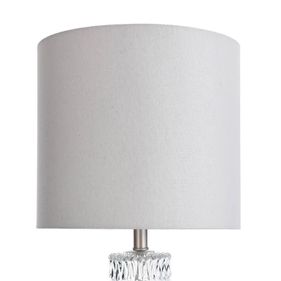 Diamond Textured Glass Table Lamp with Brushed Steel Base Gray - StyleCraft Diamond Textured Glass Table Lamp With Brushed Steel Base Gray - StyleCraft -Famous Lighting Store GUEST 057e17dc 81d6 41cc 9641 9cee0984491c