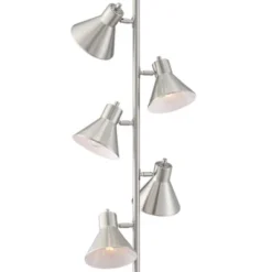 360 Lighting Modern Floor Lamp 5-Light Tree 70" Tall Brushed Nickel Metal Adjustable Heads For Living Room Reading Bedroom Office -Famous Lighting Store GUEST 0591c4de b93d 4db9 8540 2a29708f9425