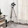 HOMCOM Industrial Style Tripod Floor Lamp, Vintage Spotlight Reading Lamp With Wooden Metal Legs, Wood And Black -Famous Lighting Store GUEST 06b41832 cebd 4bc3 94ca 0208cc6f090f