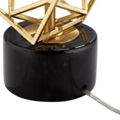 Possini Euro Design Modern Table Lamp 30" Tall Gold Metal Geometric Cube Black Drum Shade For Bedroom Living Room Bedside Nightstand Office Kids House -Famous Lighting Store GUEST 0718d0a2 a10c 4be5 947e b2e8add89023