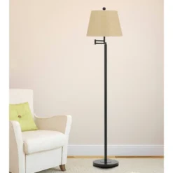 60" 3-way Andros Metal Swing Arm Floor Lamp In Dark Bronze - Cal Lighting