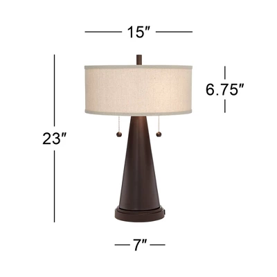 Franklin Iron Works Craig Rustic Farmhouse Accent Table Lamps 23" High Set of 2 Bronze with USB Charging Port Natural Drum Shade for Bedroom Desk Franklin Iron Works Craig Rustic Farmhouse Accent Table Lamps 23" High Set Of 2 Bronze With USB Charging Port Natural Drum Shade For Bedroom Desk -Famous Lighting Store GUEST 07edf709 c43c 45f1 ac84 373dfc259943