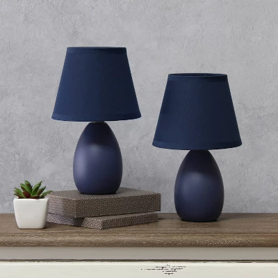 9.45" 2pk Petite Ceramic Oblong Bedside Table Desk Lamps with Matching Tapered Drum Shade Blue - Creekwood Home 9.45" 2pk Petite Ceramic Oblong Bedside Table Desk Lamps With Matching Tapered Drum Shade Blue - Creekwood Home -Famous Lighting Store GUEST 0ae6ccf3 b598 4bbf 9a14 9cdf7e2aef24
