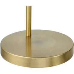 360 Lighting Modern Arc Floor Lamp With USB Charging Port 72" Tall Brass White Linen Drum Shade For Living Room Reading House Home -Famous Lighting Store GUEST 0bed16fe 06de 44b7 a141 ca77a426a4bb