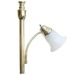 Torchiere Floor Lamp With Reading Light And Marble Glass Shades Gold - Lalia Home -Famous Lighting Store GUEST 0d5cb111 064b 4c53 a65c 4353fc21b9e7