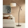 Possini Euro Design Raymond Modern Arc Floor Lamp 69" Tall Bronze Adjustable Boom Arm Off White Linen Drum Shade For Living Room Reading Bedroom Home 1 Possini Euro Design Raymond Modern Arc Floor Lamp 69" Tall Bronze Adjustable Boom Arm Off White Linen Drum Shade For Living Room Reading Bedroom Home -Famous Lighting Store GUEST 0e8aacd0 3419 4292 8f23 88a00be34b15