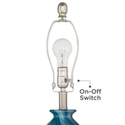 360 Lighting Carlton Modern Coastal Table Lamps 28" Tall Set Of 2 Swirling Blue Faux Marble White Tapered Drum Shade For Bedroom Living Room Bedside -Famous Lighting Store GUEST 0ebbd20e 5136 46cc bfe6 732ed5ef8f86