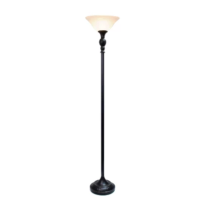 1-Light Classic Torchiere Floor Lamp with Marbleized Glass Shade Restoration Bronze - Lalia Home 1-Light Classic Torchiere Floor Lamp With Marbleized Glass Shade Restoration Bronze - Lalia Home -Famous Lighting Store GUEST 0f964618 733d 4cbe a66c b9913cc21eca