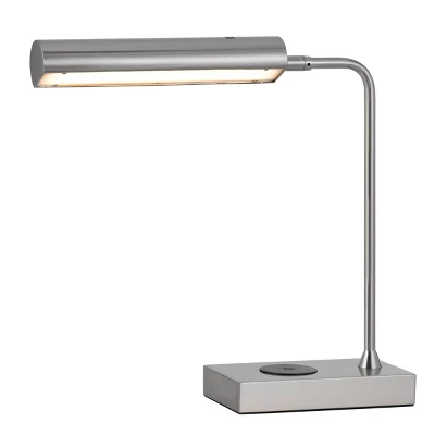 17.5" Metal LED Desk Lamp with Wireless Charging Brushed Steel (Includes LED Light Bulb) - Cal Lighting 17.5" Metal LED Desk Lamp With Wireless Charging Brushed Steel (Includes LED Light Bulb) - Cal Lighting -Famous Lighting Store GUEST 0fc70371 b62e 41ac b1a8 4a83ebb8ae1c