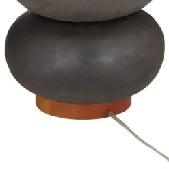 360 Lighting Amelia 28 3/4" Tall Mid Century Modern End Table Lamp Matte Black Ceramic Wood Single Living Room Bedroom Bedside Oatmeal Shade -Famous Lighting Store GUEST 1095a2b1 d216 4057 9ae3 62ec62b84733