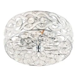 11.5" Olivia Semi-Flush Mount Pendant Metallic Silver - River Of Goods -Famous Lighting Store GUEST 13b1abba 8d03 44d9 8d73 d953d8868456