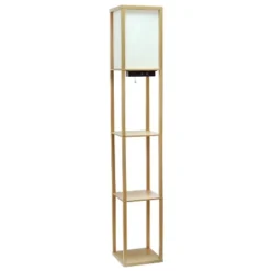 Floor Lamp Etagere Organizer Storage Shelf With 2 USB Charging Ports And Linen Shade - Simple Designs -Famous Lighting Store GUEST 13d97b71 7e83 4d46 9ace 303383a90da0