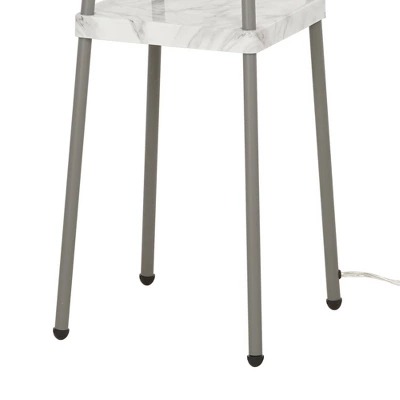 58" Metal Floor Lamp with Shelves (Includes LED Light Bulb) Gray - Cresswell Lighting 58" Metal Floor Lamp With Shelves (Includes LED Light Bulb) Gray - Cresswell Lighting -Famous Lighting Store GUEST 143eb882 09a9 418d 8131 6417112afa3e