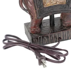 Elephant Table Lamp With Fabric Shade Brown - Lalia Home -Famous Lighting Store GUEST 145cb95b f327 4bac 883a 00849b60cd28