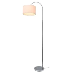 Arched Floor Lamp With Shade White - Simple Designs