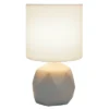 Geometric Concrete Lamp With Shade White - Simple Designs -Famous Lighting Store GUEST 152312be 5058 4b74 a0db 395eca31e7d3