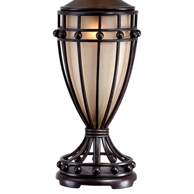 Franklin Iron Works Traditional Table Lamps 33" Tall Set of 2 with Nightlight Brushed Iron Urn Beige Fabric Shade for Living Room Bedroom Franklin Iron Works Traditional Table Lamps 33" Tall Set Of 2 With Nightlight Brushed Iron Urn Beige Fabric Shade For Living Room Bedroom -Famous Lighting Store GUEST 15a28a79 0cec 47ce adb8 b59dd718a753