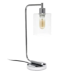 Modern Iron Desk Lamp With USB Port And Glass Shade - Lalia Home -Famous Lighting Store GUEST 16326718 0201 4cec 8f0b d90613545248