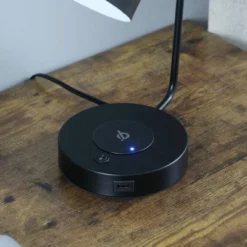 15.25" Vadim Adjustable With Charging USB Port Station Student Task Table Lamp Black - Ore International -Famous Lighting Store GUEST 16aed244 a7e4 44a4 a83e ec8f6690eb57