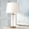 360 Lighting Coastal Table Lamp 26" High Glass Cylinder Gold Fillable White Drum Shade For Living Room Family Bedroom Bedside Nightstand -Famous Lighting Store GUEST 16e1a8af e520 4992 8c34 79e6f11cec9c