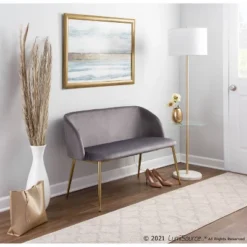 Chloe Contemporary Shelf Floor Lamp With Marble Base/Glass Shelf And Linen Shade White (Includes LED Light Bulb) - LumiSource -Famous Lighting Store GUEST 179bbdb3 3b2d 4692 a9b3 bc82331e457c