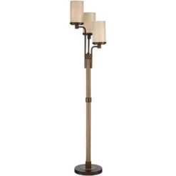 Franklin Iron Works Astoria Rustic Farmhouse Floor Lamp 71" Tall Bronze Faux Wood 3 Light Tree Tea Alabaster Glass For Living Room Bedroom Office Home -Famous Lighting Store GUEST 1a6636fc 519f 4824 a0c9 dd170e090cbc