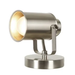 6" Spotlight Desk Or Wall Mount Accent Table Lamp Brushed Nickel - Cresswell Lighting -Famous Lighting Store GUEST 1b7e6524 784d 441a 8ecc 833d175761bb