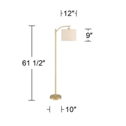 360 Lighting Modern Downbridge Floor Lamp 61 1/2" Tall Warm Gold Metal Off-White Linen Drum Shade For Living Room Reading Bedroom 7 360 Lighting Modern Downbridge Floor Lamp 61 1/2" Tall Warm Gold Metal Off-White Linen Drum Shade For Living Room Reading Bedroom -Famous Lighting Store GUEST 1d27ffbd 9b4e 4884 98e4 384746872fc2