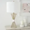27" Gold Metal Wire With Marble Table Lamp - Nourison 1 27" Gold Metal Wire With Marble Table Lamp - Nourison -Famous Lighting Store GUEST 1e598b5c 1309 483a 8208 32ab40dba17d
