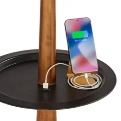 Franklin Iron Works Hunter Rustic Floor Lamp With Tray Table 64 3/4" Tall Faux Wood Bronze USB Charging Port Oatmeal Linen Drum Shade For Living Room 4 Franklin Iron Works Hunter Rustic Floor Lamp With Tray Table 64 3/4" Tall Faux Wood Bronze USB Charging Port Oatmeal Linen Drum Shade For Living Room -Famous Lighting Store GUEST 1ef71295 7adf 4cf8 8f15 5a43f47a5677