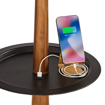 Franklin Iron Works Hunter Rustic Floor Lamp with Tray Table 64 3/4" Tall Faux Wood Bronze USB Charging Port Oatmeal Linen Drum Shade for Living Room Franklin Iron Works Hunter Rustic Floor Lamp With Tray Table 64 3/4" Tall Faux Wood Bronze USB Charging Port Oatmeal Linen Drum Shade For Living Room -Famous Lighting Store GUEST 1ef71295 7adf 4cf8 8f15 5a43f47a5677