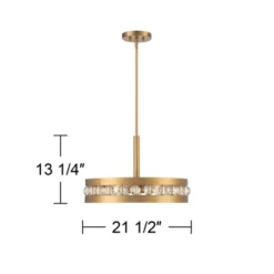 Stiffel Artyom Warm Gold Ring Pendant Chandelier 21 1/2" Wide Modern Clear Crystal Balls 4-Light Fixture For Dining Room House Foyer Kitchen Island -Famous Lighting Store GUEST 206a442b 35c2 4027 9a1b 7a59971cfb1d