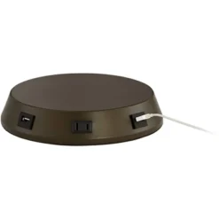 Regency Hill Country Table Lamp With USB And AC Power Outlet Workstation Charging Base Nightlight 29" Tall Clear Glass Bronze Living Room Bedroom -Famous Lighting Store GUEST 20794d02 b9a7 4a06 8d20 e46fedcad087