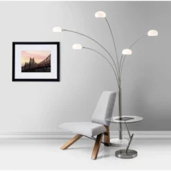 86" Luna Arc Lamp (Includes Light Bulb) Silver - Adesso -Famous Lighting Store GUEST 20a79562 fb73 4417 be51 c164ce6595fb