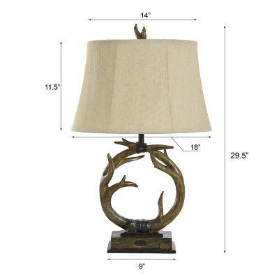 Dalton Brown Antler Table Lamp with Beige Hardback Fabric Shade - StyleCraft Dalton Brown Antler Table Lamp With Beige Hardback Fabric Shade - StyleCraft -Famous Lighting Store GUEST 212a9660 a53b 492c a315 bfd2fd75736c