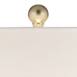 360 Lighting Nesbit Modern Mid Century Table Lamps 25" High Set Of 2 White Ceramic With USB Charging Port Drum Shade For Bedroom Living Room Bedside -Famous Lighting Store GUEST 21e6e00b 95a5 4118 858d 098767c9de6f