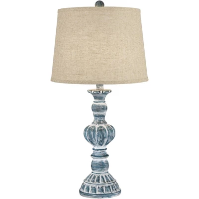 Regency Hill Tanya Country Cottage Table Lamps 26 1/2" High Set of 2 Blue Wash Burlap Linen Drum Shade for Bedroom Living Room Bedside Nightstand Home Regency Hill Tanya Country Cottage Table Lamps 26 1/2" High Set Of 2 Blue Wash Burlap Linen Drum Shade For Bedroom Living Room Bedside Nightstand Home -Famous Lighting Store GUEST 23c9304a 5881 4b61 987f c1793121d10d