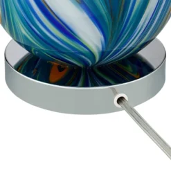 Possini Euro Design Pablo 27" Tall Modern Table Lamp Table Top Dimmer Blue Art Glass Single Living Room Bedroom Bedside Nightstand House White Shade 7 Possini Euro Design Pablo 27" Tall Modern Table Lamp Table Top Dimmer Blue Art Glass Single Living Room Bedroom Bedside Nightstand House White Shade -Famous Lighting Store GUEST 23e32f2c e0ab 40e1 819f 00efcd356839