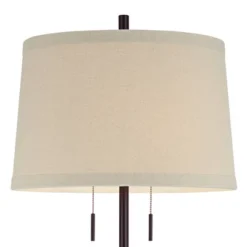 Possini Euro Design Modern Buffet Table Lamp 33" Tall With USB Charging Port Dark Bronze Drum Shade For Bedroom Living Room Office -Famous Lighting Store GUEST 248b04a5 aa48 482b 8e6a e72b80d4c890