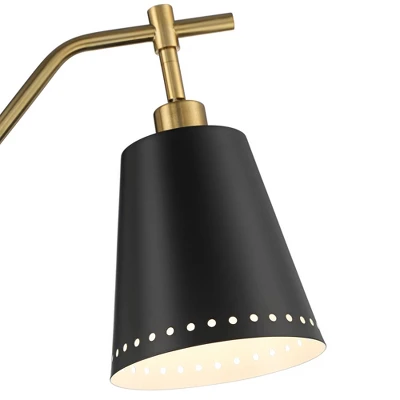 Possini Euro Design Modern Pharmacy Floor Lamp 54" Tall Matte Black Warm Gold Adjustable Metal Shade for Living Room Reading House Possini Euro Design Modern Pharmacy Floor Lamp 54" Tall Matte Black Warm Gold Adjustable Metal Shade For Living Room Reading House -Famous Lighting Store GUEST 262b07f1 57d5 4ac9 830a 18ae7e7730a5