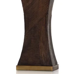 Asher Linear Embossed Resin Table Lamp Dark Brown - StyleCraft -Famous Lighting Store GUEST 291e3cd0 e4b2 4e72 ac80 3e47b15904cb