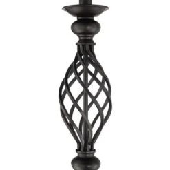 Franklin Iron Works Annie Rustic Floor Lamp Standing 63" Tall Bronze Iron Scroll Cream Hardback Drum Shade For Living Room Bedroom Office House Home -Famous Lighting Store GUEST 2a8e9c42 5397 4e40 8ee9 21cb0b813d5c