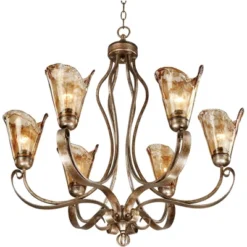 Franklin Iron Works Amber Scroll Golden Bronze Large Chandelier 31 1/2" Wide Rustic Art Glass 6-Light Fixture For Dining Room House Kitchen Island 6 Franklin Iron Works Amber Scroll Golden Bronze Large Chandelier 31 1/2" Wide Rustic Art Glass 6-Light Fixture For Dining Room House Kitchen Island -Famous Lighting Store GUEST 2c32f972 5a61 4d0b 88ce 39ad4b591171