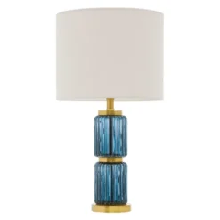 19.5" Vivian Cylinder Base Table Lamp Blue/Gold - River Of Goods 7 19.5" Vivian Cylinder Base Table Lamp Blue/Gold - River Of Goods -Famous Lighting Store GUEST 2c7f625b cc3b 416f b707 5de472d54e83